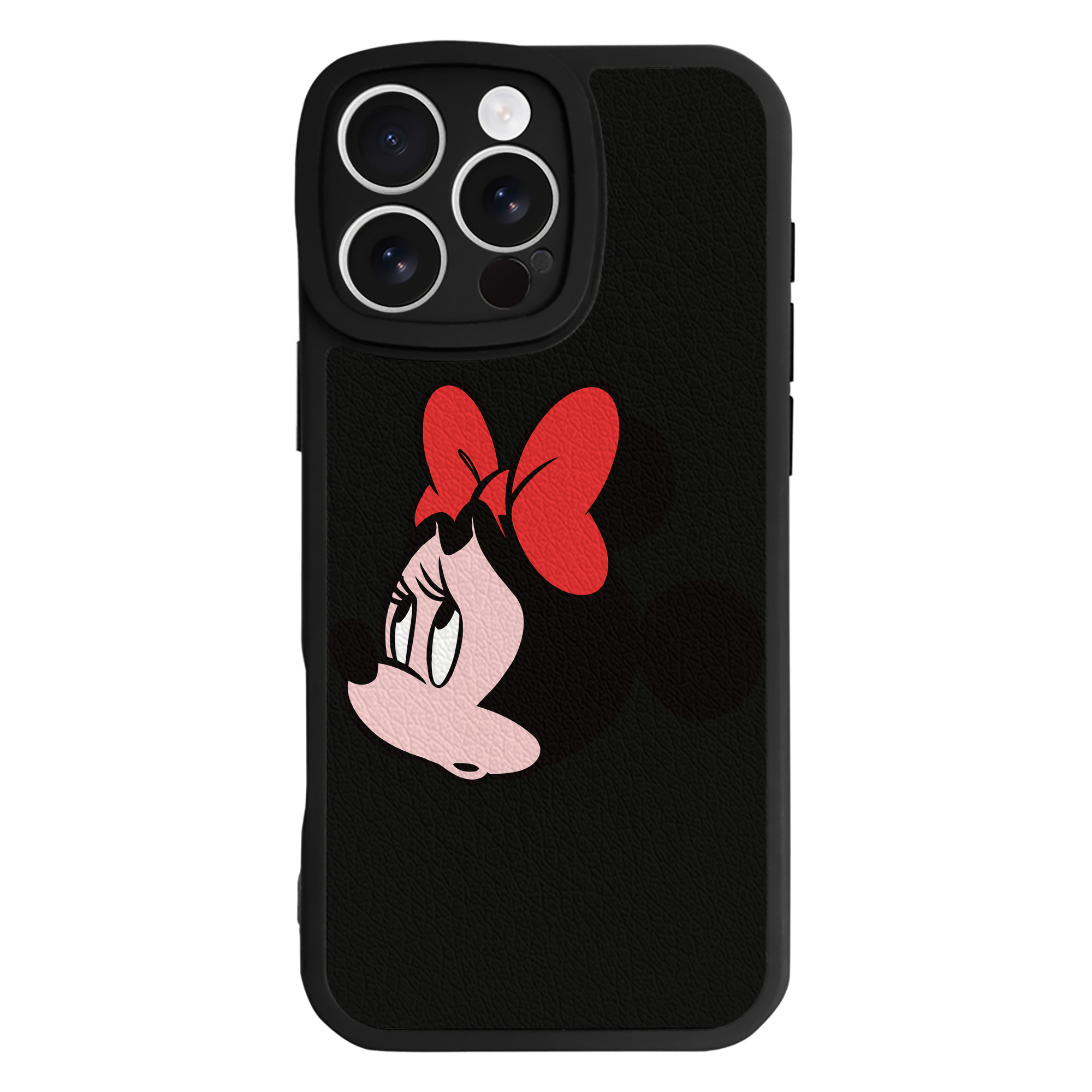 （画像用） ミッキーマウス Mickey Mouse 【iPhone 16シリーズ対応】シリコンスマホケース（レザー調） 材質：シリコン